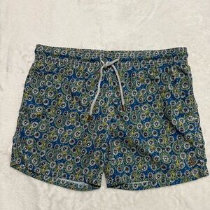 Retromarine New York Men’s Swim Trunks Geometric Kaleidoscope Pattern Size M